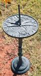 Whimsical Dragonfly Sundial Garden Decor Statue