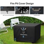Heavy Duty Waterproof Square Fire Pit Cover