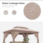 10'x13' Heavy Duty Outdoor Patio Gazebo with Netting