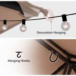 10'x13' Heavy Duty Outdoor Patio Gazebo with Netting