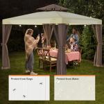 10'x10' Patio Gazebo Tent with Removable Netting