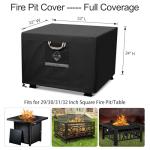 Heavy Duty Waterproof Square Fire Pit Cover