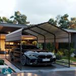 MFSTUDIO 10x15 ft Heavy Duty Metal Carport