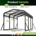 Heavy Duty 10x15FT Metal Carport Shelter