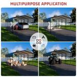 NUGRIART 10x15 FT Metal Carport with Heavy-Duty Frame