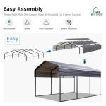 MFSTUDIO 10x15 ft Heavy Duty Metal Carport
