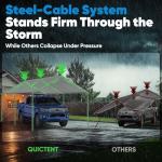 10x15 ft Heavy Duty Car Canopy Tent