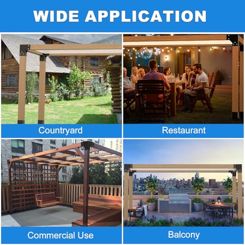 Vlaeng 4x4 Pergola Bracket Kit - 8 Pack