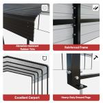 NUGRIART 10x15 FT Metal Carport with Heavy-Duty Frame