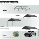 Heavy Duty 10x20 Outdoor Carport Shelter Tent