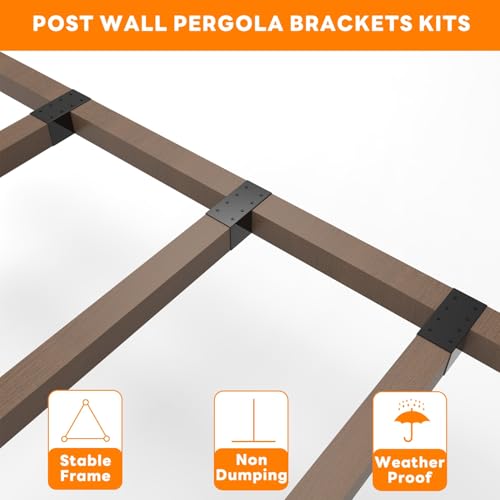 6 Pack Pergola Brackets for Wood Structures