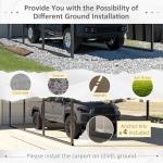 Heavy-Duty 10' x 15' Metal Carport Canopy