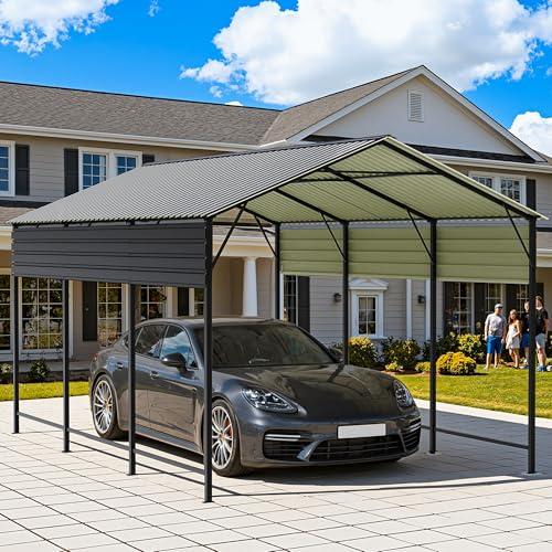 Greesum 10x15FT Heavy Duty Metal Carport