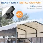 10x15 FT Heavy Duty Metal Carport for Vehicles