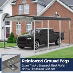 Heavy Duty Metal Carport Canopy for Outdoor Storage