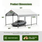 Heavy Duty 10x15ft Metal Carport and Shelter