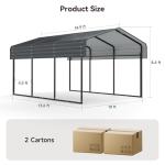 Heavy Duty 10x15FT Metal Carport Canopy