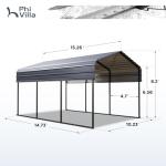 PHI VILLA 10x15 ft Heavy Duty Carport Shelter