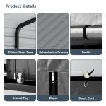 10x15 FT Heavy Duty Metal Carport Canopy