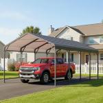 Heavy-Duty 12' x 20' Metal Carport Canopy