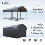 PHI VILLA 10x15 ft Heavy Duty Carport Shelter