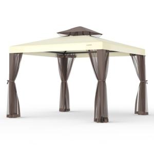 10'x10' Patio Gazebo Tent with Removable Netting