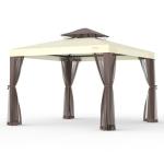 10'x10' Patio Gazebo Tent with Removable Netting