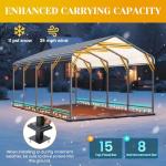 Heavy-Duty 12' x 20' Metal Carport Canopy