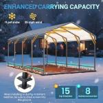 Heavy Duty 12x20FT Metal Carport Canopy