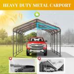 Heavy-Duty 12' x 20' Metal Carport Canopy