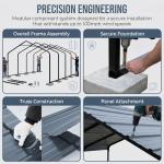 Heavy Duty 12x20 FT Metal Carport Garage