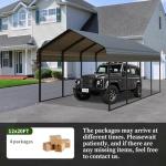 Heavy Duty 12x20 FT Metal Carport Shelter