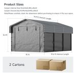 10x15 FT Heavy Duty Metal Carport Canopy