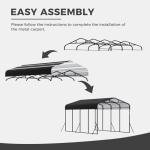 12x20 FT Metal Carport for Cars and Boats