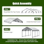 Heavy Duty 10x15ft Metal Carport and Shelter