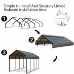 Extra Large Metal Carport for Vehicles and RVs