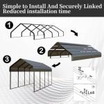 Heavy Duty 12x20 FT Metal Carport Shelter