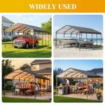 Heavy-Duty 12' x 20' Metal Carport Canopy