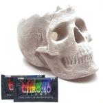 Skull Open Top Fire Pit with Color Changing Packets