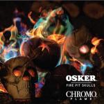 Skull Open Top Fire Pit with Color Changing Packets