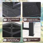 32-Inch Metal Outdoor Fire Pit with Cover