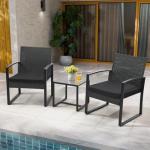 Murago 3-Piece Wicker Patio Bistro Set
