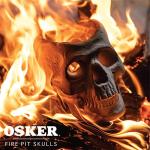 Skull Open Top Fire Pit with Color Changing Packets