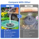 Solar Fountain Pump for Bird Bath and Garden