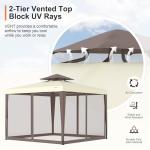 10'x10' Patio Gazebo Tent with Removable Netting