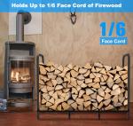 4ft Heavy Duty Firewood Rack for Indoor/Outdoor