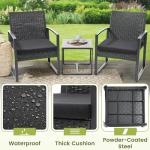 Murago 3-Piece Wicker Patio Bistro Set