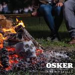 Skull Open Top Fire Pit with Color Changing Packets
