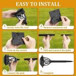 GIGALUMI 6 Pack Waterproof LED Solar Lights