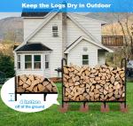 4ft Heavy Duty Firewood Rack for Indoor/Outdoor